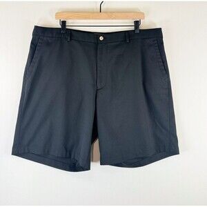 Peter Millar Wicking Mens Shorts Navy Blue Chino Crown Sport Golf Performance 40